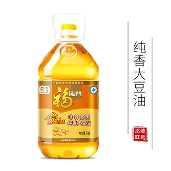 福臨門非轉(zhuǎn)基因純香大豆油 家香味大桶裝5L 食用油