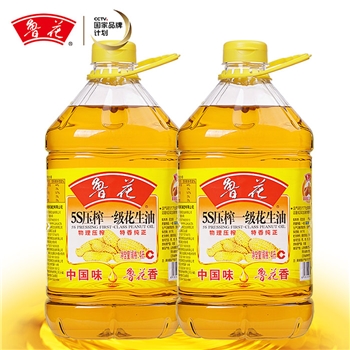 魯花5S一級花生油4L 物理壓榨 食用油 健康 調味
