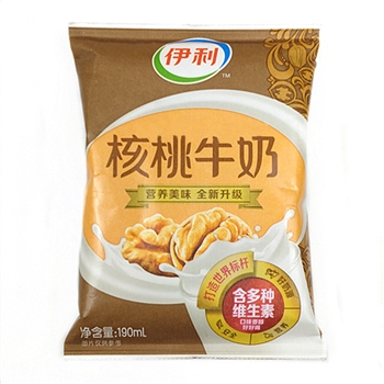 伊利核桃奶早餐奶190ml16包無(wú)菌枕清真核桃奶整箱