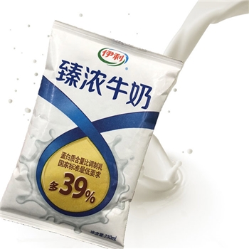 伊利早餐奶高端牛奶純牛奶臻濃牛奶230ml16袋整箱