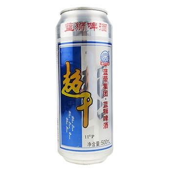 藍(lán)帶藍(lán)獅超干啤酒11°P 聽(tīng)裝500mlx12罐