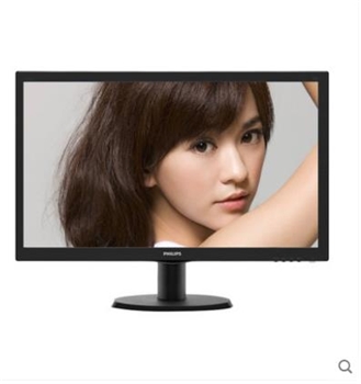 Philips/飛利浦 243V5QSB 23.6寸黑色LED液晶顯示器支持壁掛