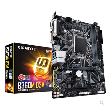 Gigabyte/技嘉 B360M-D3V主板臺(tái)式機(jī)電腦游戲全新1151針，帶 PCI可以安聲卡